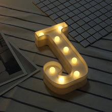 Load image into Gallery viewer, Luminous LED Letter Night Light Creative 26 English Alphabet Number Battery Lamp Romantic Wedding Party Decoration